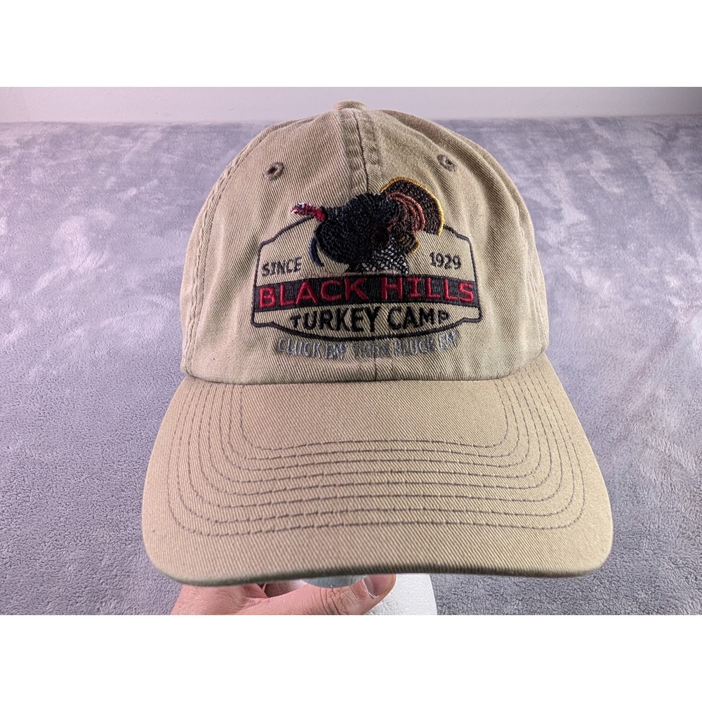 Points North Black Hills Turkey Embroidered Camp Hat Khaki Cotton Baseball Cap